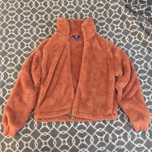 NWOT Rust Color Fluffy Jacket